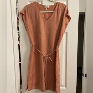 Silk dress - blush pink